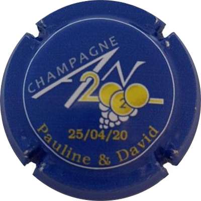 PAULINE & DAVID 25/04/2020, Peronnalisée sur an 2020 bleu (EVENEMENTIELLE)
Photo Jacky MICHEL
