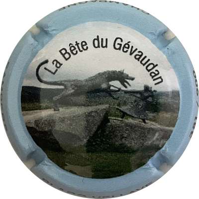 N°33 La bête du Gévaudan, contour bleu ciel, 900 expl
Photo Bruno HEBMANN GONTIER
