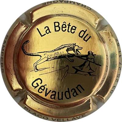 N°33c La bête du Gévaudan, plaqué or
Photo Bruno HEBMANN GONTIER
