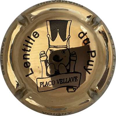 N°41c Lentille du puy, placo Vellave, plaqué or, 540 expl
Photo Bruno HEBMANN GONTIER
