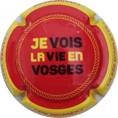 N°079l Je vois la vie en vosges, rouge, contour jaune
Photo Christophe LELU
