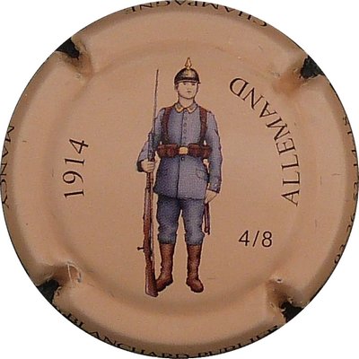 N°02 Série costumes militaires, 4/8, ALLEMAND 1914, fond crème
Photo BENEZETH Louis

