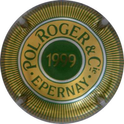 _Millésime 1999, or et vert foncé, striée
Photo Jacques GOURAUD
