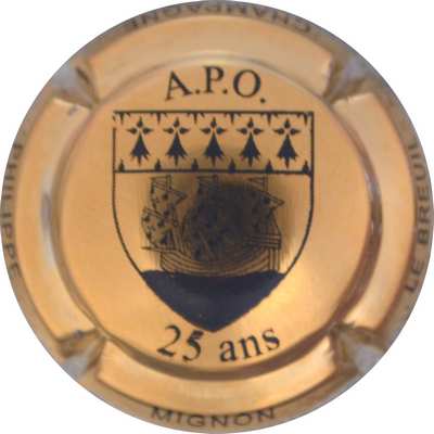 N°167 25 ans de l'APO, plaqué or, numérotée sur 300 au verso
Photo Jacques GOURAUD
