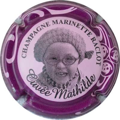 N°45b Cuvée Mathilde, rose pâle, contour sparflex violet, avec bonnet
Photo GOURAUD Jacques
