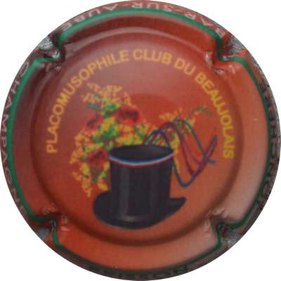 N°031d placomusophiles club du beaujolais, contour orange foncé, rose pâle et vert
Photo GOURAUD Jacques
Mots-clés: CLUB_PLACO