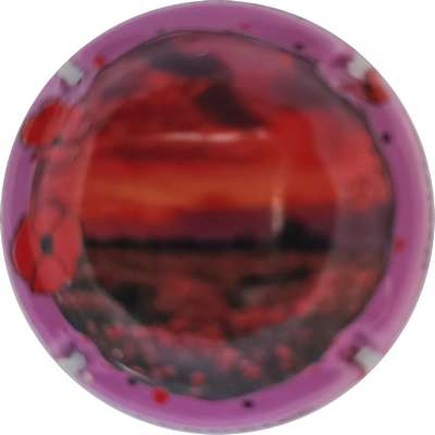 N°64a Contour rose foncé, coucher de soleil sur coquelicots
Photo Joëlle MENNERET
