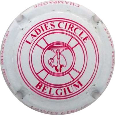 N°19 Ladies circle, belgique, blanc et rouge, dessin et lettres épaisses
Photo Gérard T
