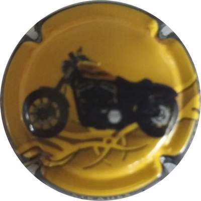 N°23 Série de 6, Moto, Fond jaune, contour marron
Photo Claudius ATTILIUS
