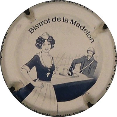 N°01 Série La Madelon, Bistrot de la Madelon, fond crème
Photo BENEZETH LOUIS
