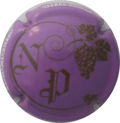 N°25d Violet, NP marron
initiales et  grappe

