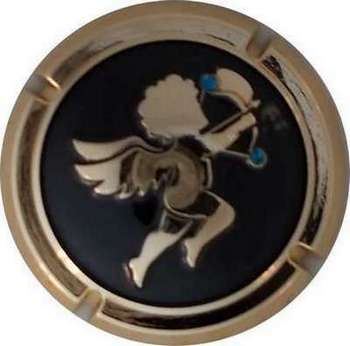 DOURY PHILIPPE 
N°NR club du tir  à l'arc de Bezannes,  capsule bijou , 2 strass bleu 
