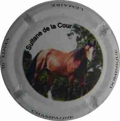 N°17f Série de 4 Jéroboam (cheval), Sultane de la Cour, contour blanc
Photo Jacques
