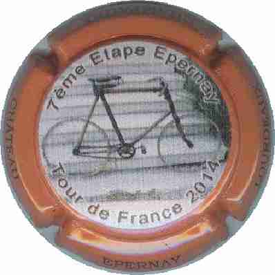 N°34a Tour de France 2014, 7ème Etape Epernay, contour orange
Image Yves STEFANI

