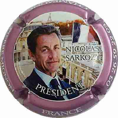 N°073f Sarkozy, Contour mauve métallisé
Photo J.C. HENNERON
