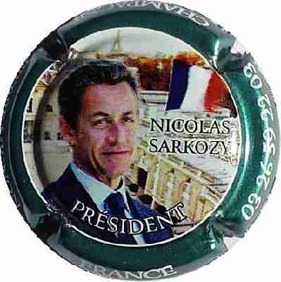 N°073h Sarkozy, contour turquoise métallisé
Photo Jean-Christian HENNERON
