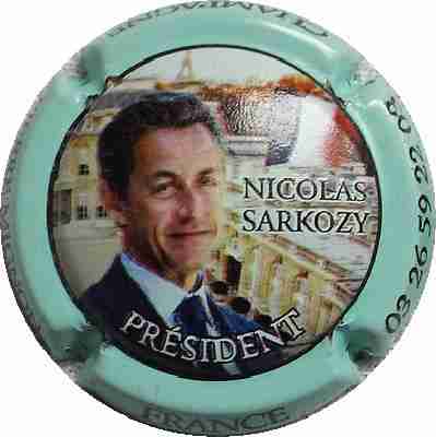 N°073i Portrait Sarkozy, contour vert pâle
Photo Jean-Christian HENNERON
