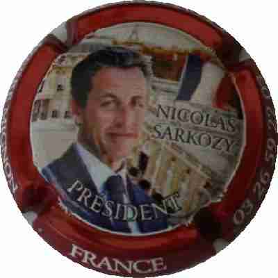 N°073k Sarkozy, contour bordeaux métallisé
Photo Jean-Christian HENNERON
