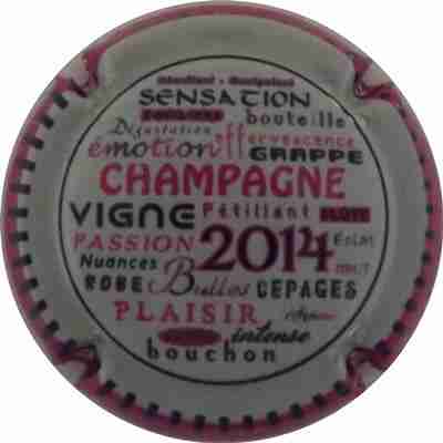 N°0903 Champagne 2014, Gris, contour fuchsia
Photo COSSEMENT René
