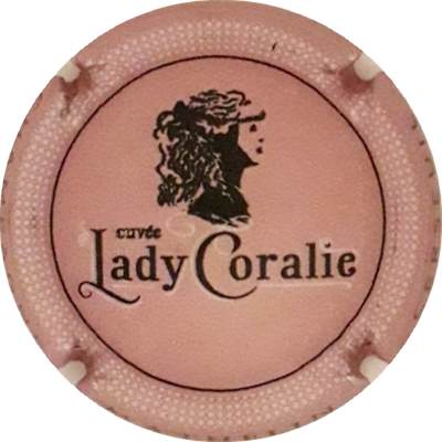 N°44d Cuvée Lady Coralie, Rose mat et noir, Nom sur le contour
Photo Martine PUPIN
