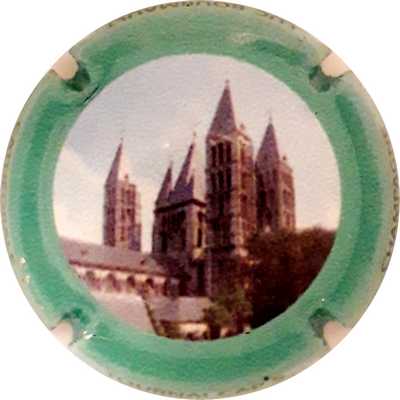 N°14 Tournai Cap's, Cathédrale, Contour vert
Photo Martine PUPIN 
Numérotée/1200 au verso
