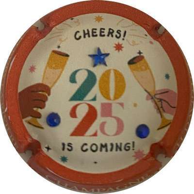 N°NR Calendrier de l'Avent, 2024-12/25, Cheers! 2025 is coming, 3 strass, 360 exemplaires numérotés
Photo MH Millot
