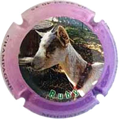N°34d Contour violet, série chèvres Ruby, 900 exemplaires
